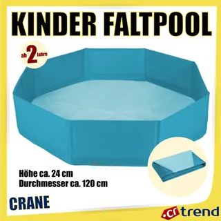 Faltbarer Kinderpool ab 24 Mon.| Swimmingpool | Baby Planschbecken | 120 x 24 cm