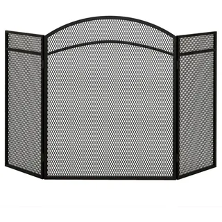 Homcom Kaminschutzgitter Metall 96 x 60 cm Schwarz