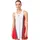 Tennis-Kleid Rot/Weiß S