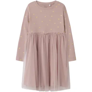 NAME IT Mädchen Nmfnadja Dress Noos Kleid, Deauville Mauve, 92 EU - 92