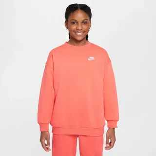 Nike Sportswear Club Fleece Oversized Sweatshirt Mädchen 814 magic ember/white M 137-146 cm