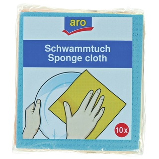 aro Schwammtücher quadratisch, 20 x 18 cm,  Farbig sortiert, 30 Stück