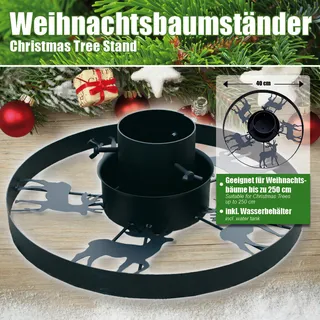 Weihnachtsbaumständer Christbaumständer Tannenbaumständer Elch schwarz