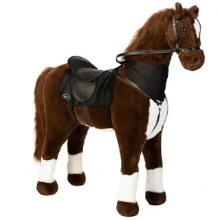 Ella & Piet Großes XXL Stehpferd ORLANDO mit Sattel Braun Standpferd Kinderpferd, Reitpferd