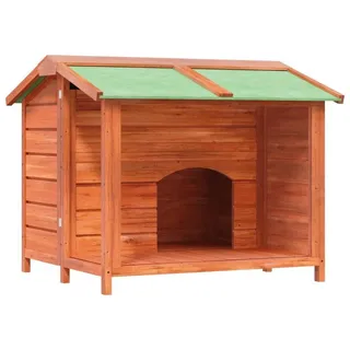vidaXL Hundehütte 96 x 87 x 80,5 cm Holz Braun