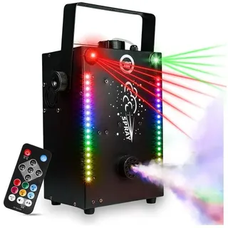 LIGHT4ME FOG LASER Nebel LED Laser Effekt mit Timer-Fernbedienung