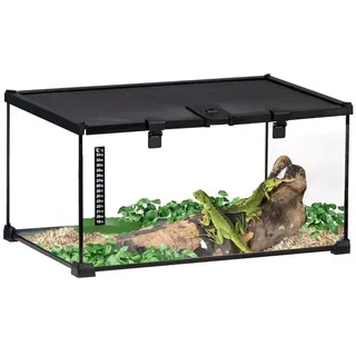 PawHut Terrarium für Reptilien mit Thermometer
