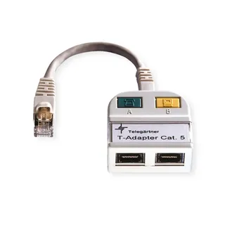 Telegärtner Modular-T-Adapter 1x10/100BT,1xISDN/g. 100023153