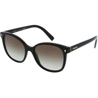 Prada PR22ZS Damen-Sonnenbrille Vollrand Quadratisch Acetat-Gestell, schwarz