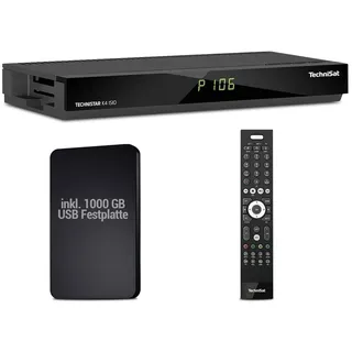 TechniSat TECHNISTAR K4 ISIO - Kabelreceiver Quattro-Tuner inkl. 1000 GB USB Festplatte - HDTV HDMI Internetfunkion DVB-IP-Multicast Fernbedienung