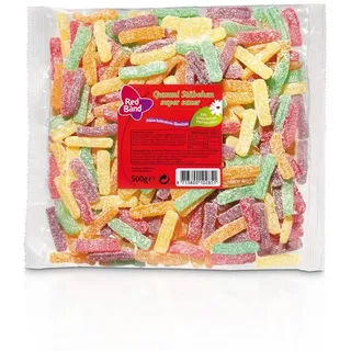 Cloetta Deutschland GmbH Red Band bunte Gummi Stäbchen gezuckert und super sauer 500g