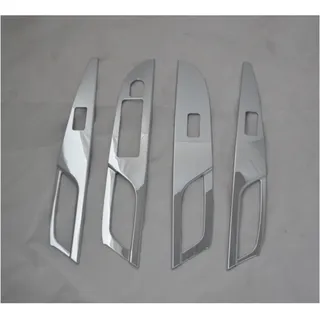 Auto Zubehör Innenraum Für Suzuki Für SX4 Für S-Cross 2015-2020 Tür Armlehne Fenster Tasten Trim Glas Schalter Rahmen Panel Abdeckungen Auto Interieur(GlossySilver)