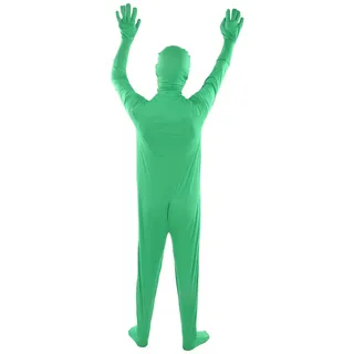 Männer und Frauen Spandex Open Face Ganzkörper Kostüm Bodysuit, Grüner Bildschirm -Body -Körper -Anzüge, Ganzkörper -Split -Design für Fototofilme für Live -Sendungen (160 cm)