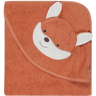 Sterntaler Kapuzenbadetuch Fuchs Filou – weiches Babyhandtuch mit Kapuze aus saugfähiger Baumwolle mit 3D-Ohren – hautfreundliches Badetuch für Babys & Kleinkinder – rost, 100 x 100 cm