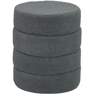 Homcom Sitzhocker Rund 40 x 45 x 40 cm Dunkelgrau