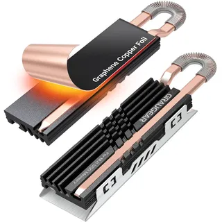 GRAUGEAR Heatpipe Kühlkoerper SSD M.2 2280 Graphen-Kupfe