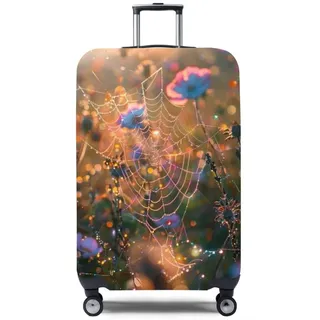 Morbuy Elastisch Kofferhülle Reise,Kofferschutzhülle 18 bis 32 Zoll,Waschbar Gepäckabdeckung,Kofferbezug Schutzhülle Luggage Gepäck Cover (Spinnennetz,M)