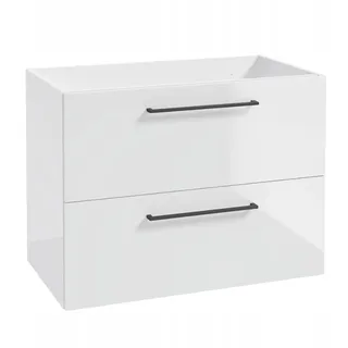 Waschtischunterschrank – Hochglanzweiß – 70 Cm – Wandmontage – Mdf