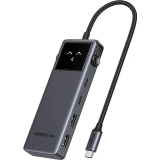 UGREEN Uno 6-in-1 USB-C Hub mit 10Gbps USB-C & USB-A Datenanschlüssen 4K@60Hz HDMI für MacBook Pro/Air, iPad Pro, Surface, XPS, Thinkpad und mehr