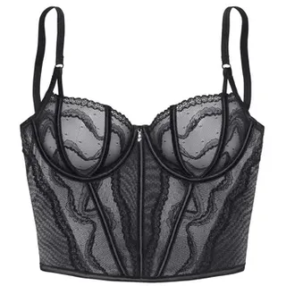 LASCANA Corsage Damen schwarz Gr.80 Cup D