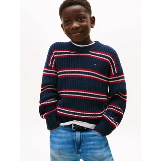 Tommy Hilfiger Strickpullover TOMMY HILFIGER "HALF CARDIGAN C-NECK SWEATER", Jungen, Gr.
