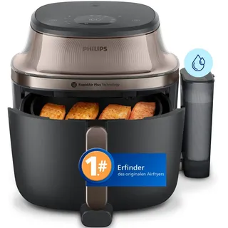 Philips Steam Airfryer 5000 Series NA547/07 Schwarz/Gold