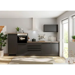 Die Möbelfundgrube Küchenzeile Jazz 320 cm schwarz