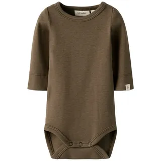 Lil' Atelier Langarmbody NBNGAYO LS SLIM BODY LIL NOOS Baumwollmischung braun 92