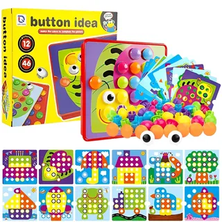 Cylora Mosaik Steckspiel ab 2 Jahre, Montessori Toys Kinder, Steckspiele Lernspiele Spielzeug, Steckspielzeug Set, Farbe Pegboard Gabelungen, Lernspielzeug Geschenk für Mädchen Junge