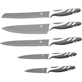 King Messer-Set (Set, 5-tlg), Mit beschichteten Klingen grau