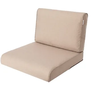 Bjird Sitzkissen 50x50 cm für Rattanmöbel – Sessel & Stühle – 2-teilig (Sitz + Rückenlehne) – Indoor & Outdoor – Wasserabweisend – Anti-Rutsch – Oeko-TEX - Beige