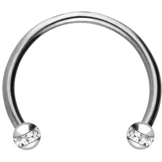 PIERCINGLINE Titan Hufeisenring EPOXY-RING-KUGELN