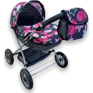 Bayer MEGA SET 9in1 Puppenwagen Kinderwagen mit Puppe und Zubehör Kinder
