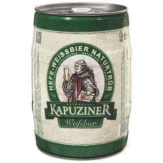 Kapuziner Hefe-Weissbier Naturtrüb 5,0 l Partydose mit Zapfhahn Weizen Weißbier PFANDFREI (1 x 5,0 l)