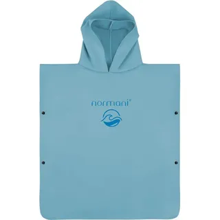 normani Babybademantel Kinder Mikrofaser Badeponcho Rincon, Kapuze, Schlupf, Poncho Handtuch aus schnelltrocknendem Mikrofaser (2-5 Jahre) blau