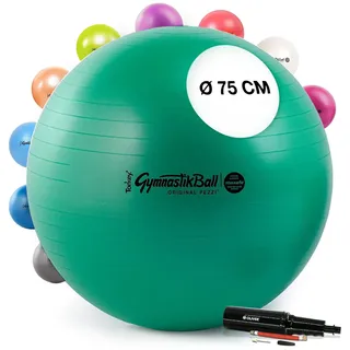 PEZZI Original Pezziball MAXAFE 75 cm m. Pumpe grün Gymnastikball