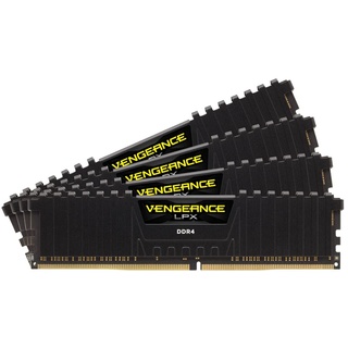 64 GB (4 x 16 GB) DDR4 3600 (PC4-28800) C18 1,35 V Desktop-Speicher – Schwarz