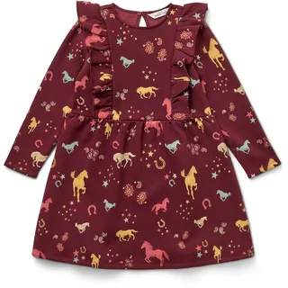 Tchibo - Kinder-Sweatkleid - Mädchen - Gr. 122/128 - weinrot