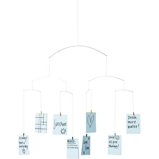Flensted Mobile aus Kunststoff hergestellt, in der Farbe Weiß, Motiv: Memorabilia 8, Design: Ryusaku Kawashima, Maße (BxH): 55 x 90 cm, 419B