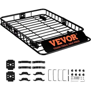 Mophorn Vevor Dachgepäckträger Korb Auto Dachkorb Universal 1175 x 915 x 114 mm, Dachgepäckträger Wanne 90 kg Tragfähigkeit Relingträger Fracht Gepäckablage
