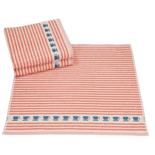 Betz 3er Set Küchenhandtücher Küchentuch Geschirrtücher Frottee Tassen 100% Baumwolle Größe 50 x 50 cm Farbe Terra