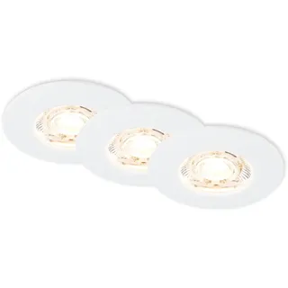 Briloner LED Bad Einbaustrahler IP44 Warmweißes Licht Weiß