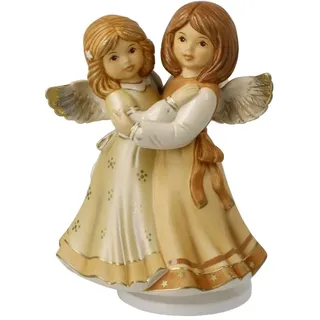 GOEBEL Engelfigur Fröhliche Weihnachten 16 cm Champagner