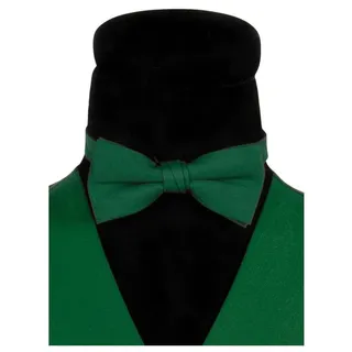 thetru Fliege Fliege dunkelgrün deluxe matt Fertig gebundene Fliege aus mattem Stoff grün