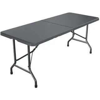 Juskys Gartentisch klappbar 180 x 74 x 74 cm Anthrazit