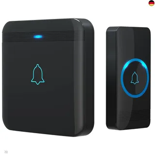 AVANTEK Funkklingel, AVANTEK wasserdichte Funktürklingel mit Einer Funkreichweite von 400 m, 52 Melodien, 5 Lautstärkestufen und LED-Blitz