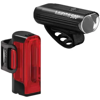 Lezyne Macro Stvzo / Strip Stvzo Lichtset - Black - 500 / 50 Lumina