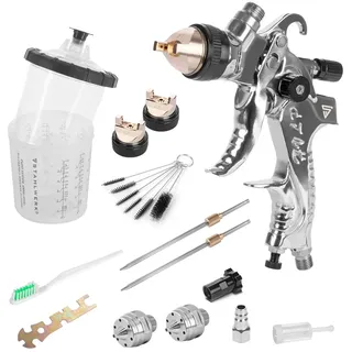 STAHLWERK HVLP Lackierpistole SG-250 ST Sprühpistole mit 650 ml Fließbecher
