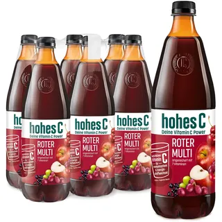 hohes C Roter Multivitamin (6 x 1l), 100% Saft, Apfel, Traube, Zitrone, 7 Vitamine, ohne Zuckerzusatz