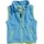 Fleece-Weste farbig abgesetzt in aquablau Gr 92